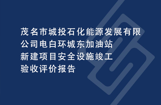 茂名市城投石化能源发展有限公司电白环城东加油站新建项目安全设施竣工验收评价报告