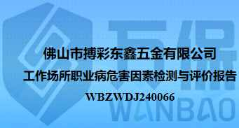 佛山市搏彩东鑫五金有限公司工作场所职业病危害因素检测与评价报告