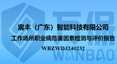 宸丰（广东）智能科技有限公司工作场所职业病危害因素检测与评价报告