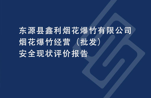 东源县鑫利烟花爆竹有限公司烟花爆竹经营（批发）安全现状评价报告