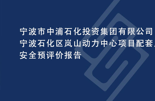 宁波市中浦石化投资集团有限公司宁波石化区岚山动力中心项目配套厂外天然气管道工程项目安全预评价报告